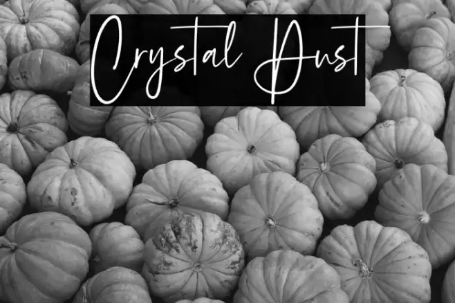 Crystal Dust Font examples