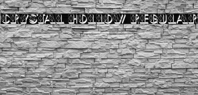 Crystal Hollow Regular Font examples