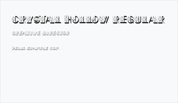 Crystal Hollow Regular Business Card