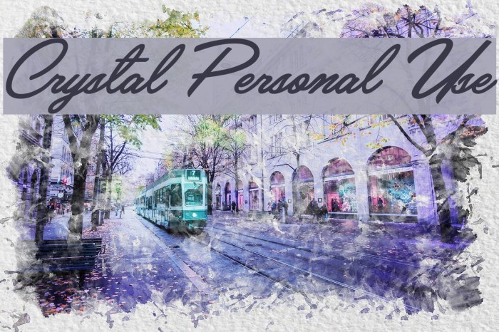 Crystal Personal Use Font examples