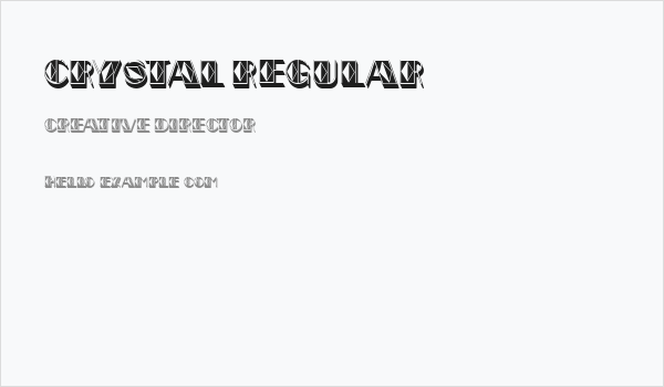 Crystal Regular Business Card