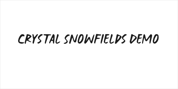 Crystal Snowfields Demo Logo