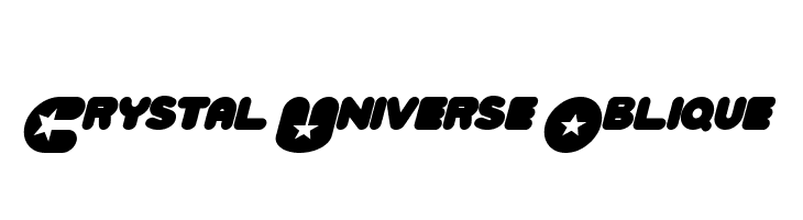 Crystal Universe Oblique  Frei Schriftart Herunterladen