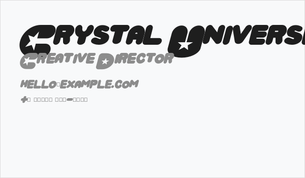 Crystal Universe Oblique Business Card