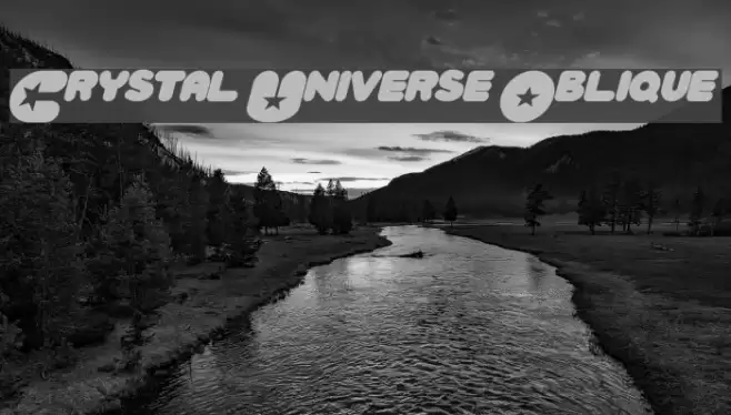 Crystal Universe Oblique Font examples