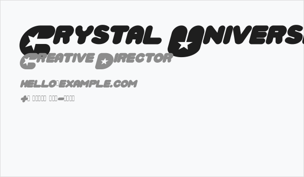 Crystal Universe Oblique Business Card