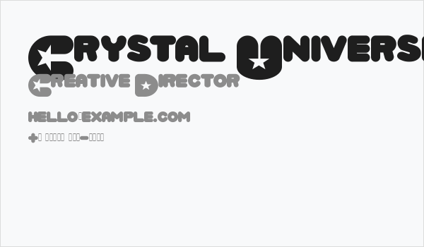 Crystal Universe Regular Business Card