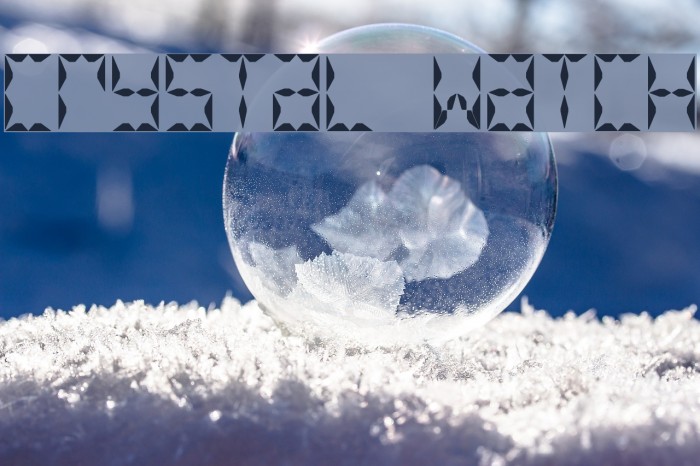 Crystal Watch Font examples