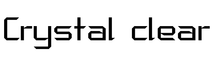 Crystal clear Font
