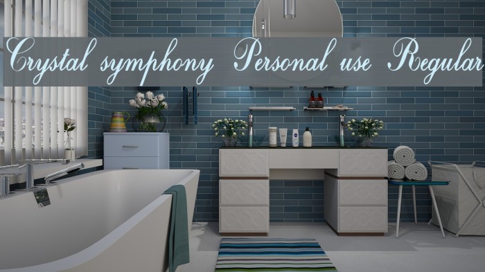 Crystal symphony Personal use Regular Font examples