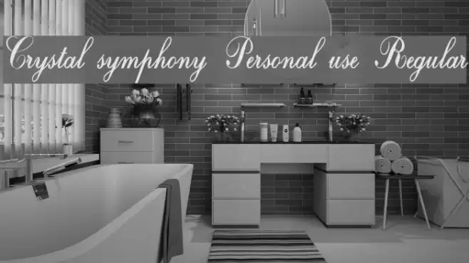 Crystal symphony Personal use Regular Font examples