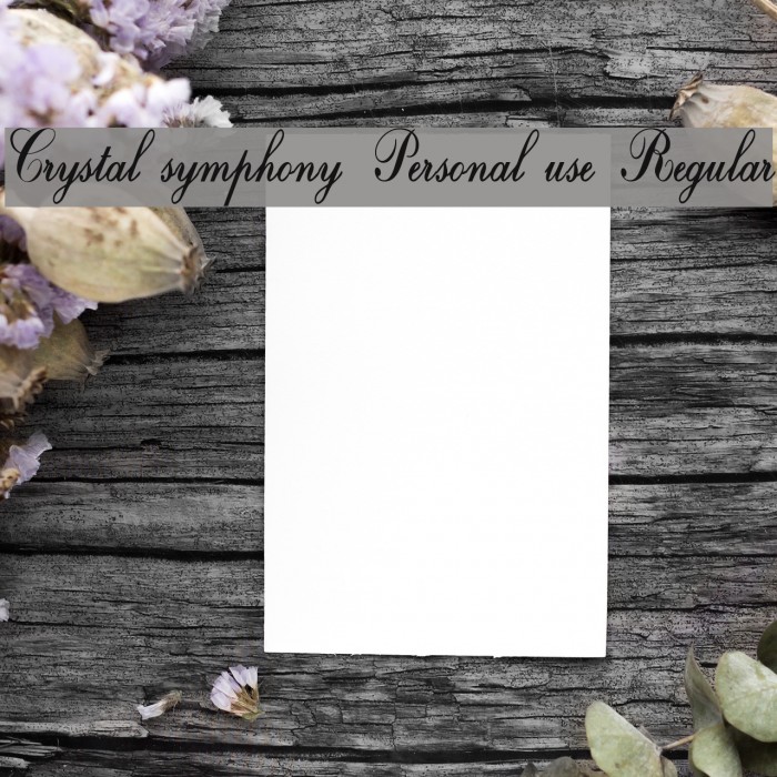 Crystal symphony Personal use Regular Font examples