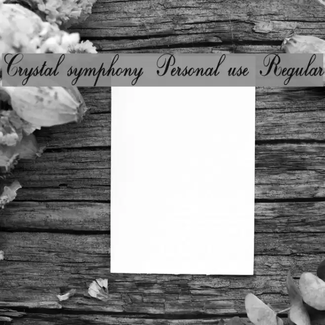 Crystal symphony Personal use Regular Font examples