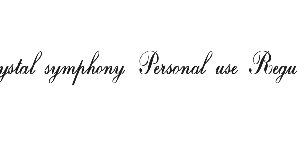 Crystal symphony Personal use Regular Logo