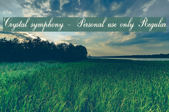 Crystal symphony - Personal use only Regular Example 1