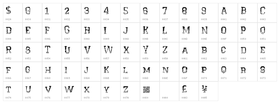 CrystalHouse Character Map