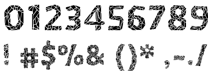 Crystalline Negative Font OTHER CHARS