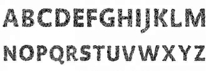 Crystalline Negative Caratteri MAIUSCOLE