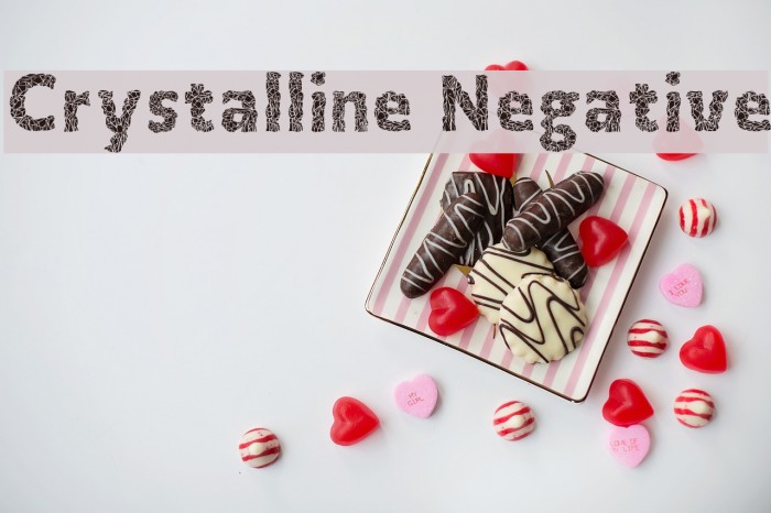 Crystalline Negative Font examples