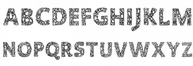 Crystalline Outline 字体 大写