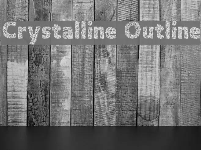 Crystalline Outline Font examples