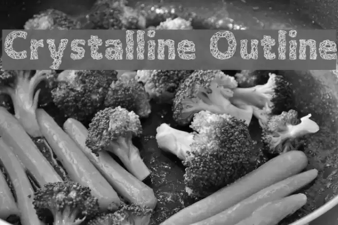 Crystalline Outline Font examples