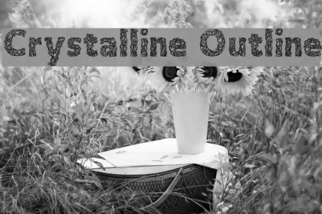 Crystalline Outline Font examples