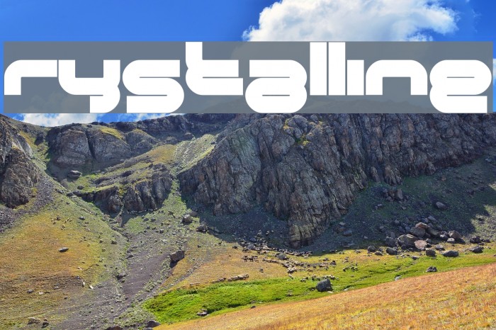 Crystalline Font examples