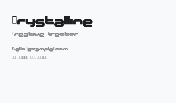 Crystalline Business Card