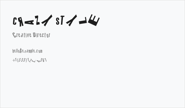 cRAZY sTYLE Business Card