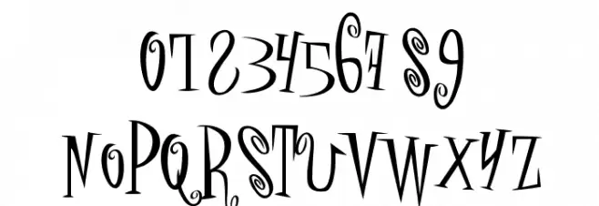 crAZYSCARYhalLowEeN Font OTHER CHARS