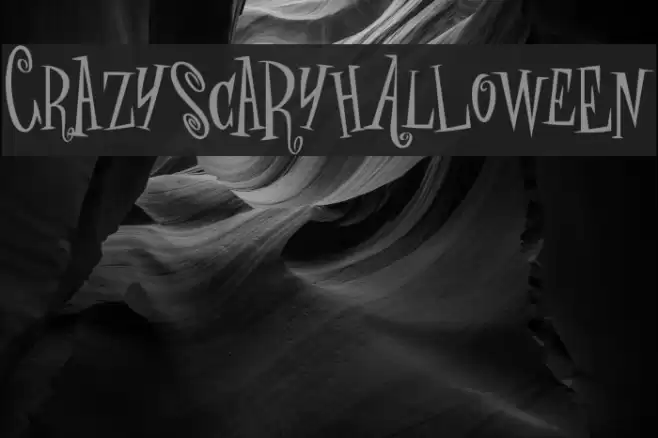crAZYSCARYhalLowEeN Font examples