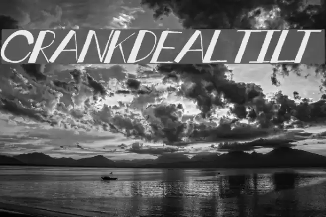 crankdeal tilt Font examples