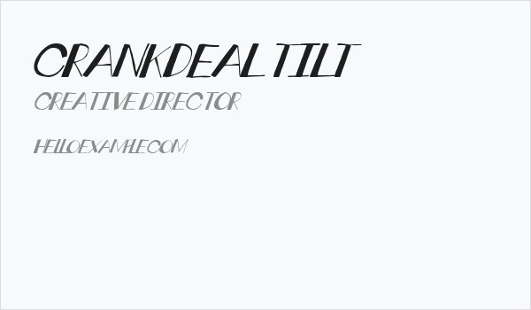 crankdeal tilt Business Card