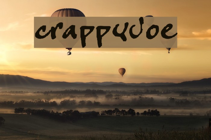 crappyJoe Font examples