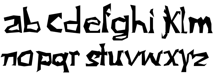 cray-zee Font LOWERCASE