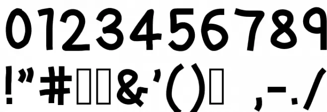 crayon kids Font OTHER CHARS