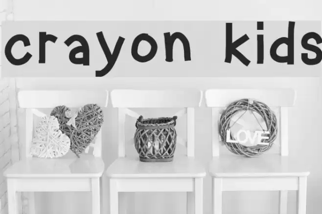 crayon kids Font examples