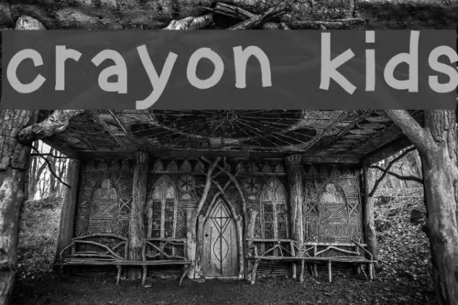 crayon kids Font examples