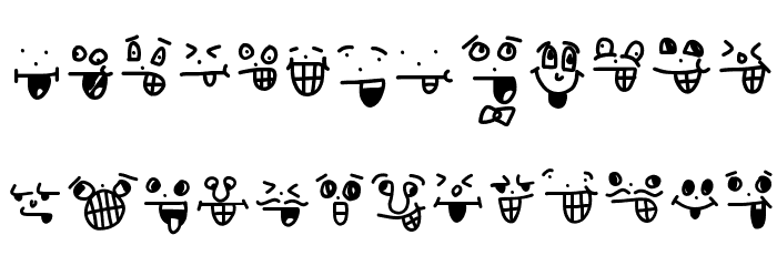 crazy smile Font LOWERCASE