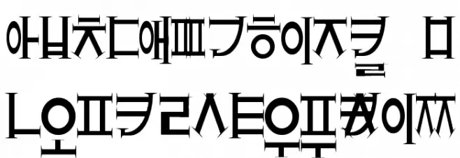 crazyhangul Font UPPERCASE