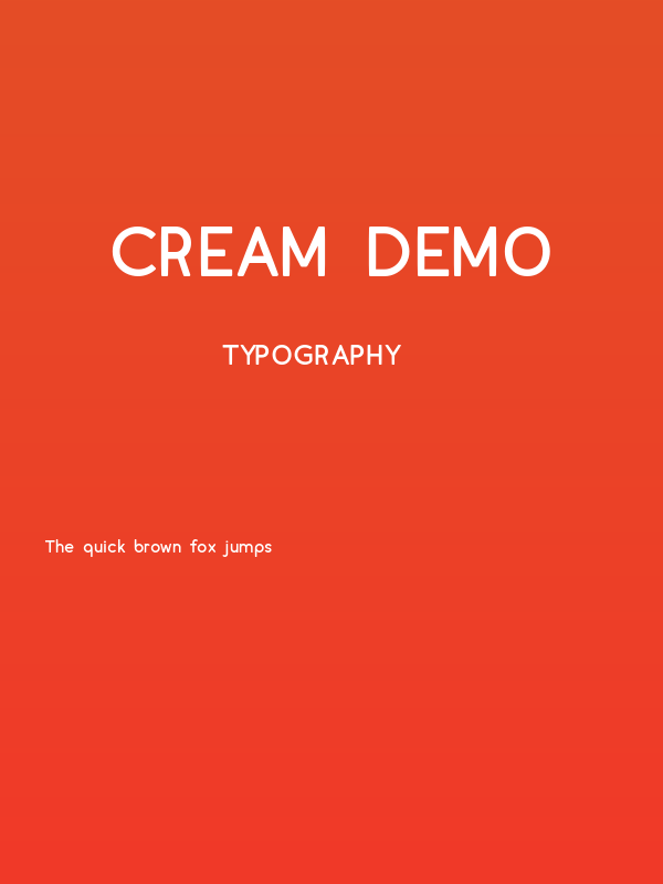 cream DEMO Poster
