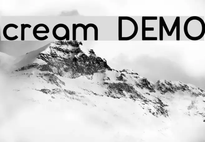 cream DEMO Font examples