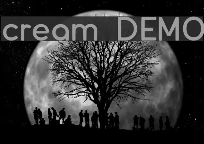 cream DEMO Font examples