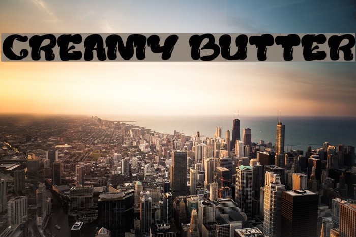 creamy butter Font examples