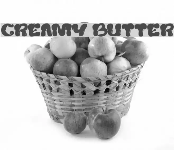 creamy butter Font examples