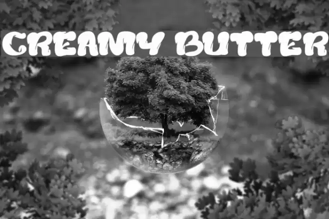 creamy butter Font examples