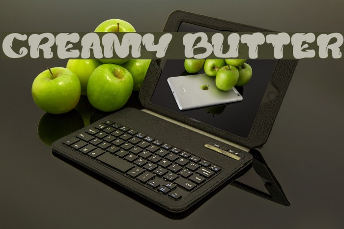 creamy butter Font examples