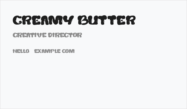 creamy butter Business Card