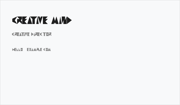 creative mind Business Card